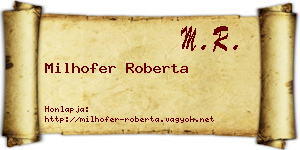 Milhofer Roberta névjegykártya
